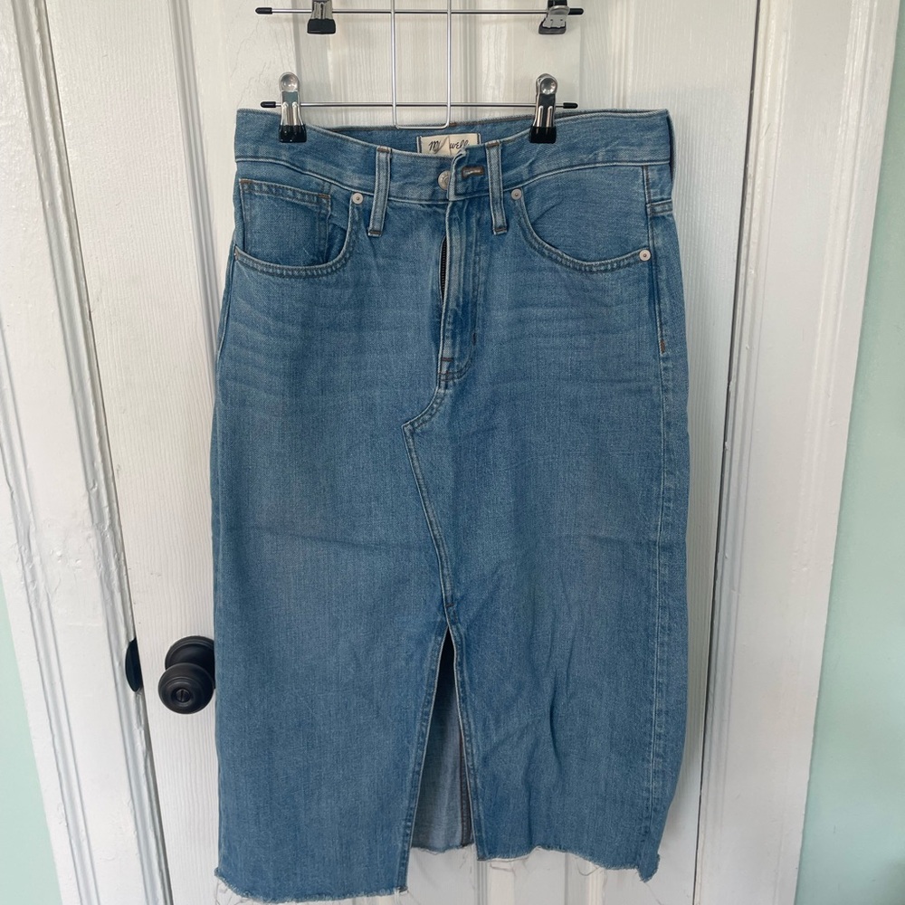 Madewell Light Blue Denim Skirt 27